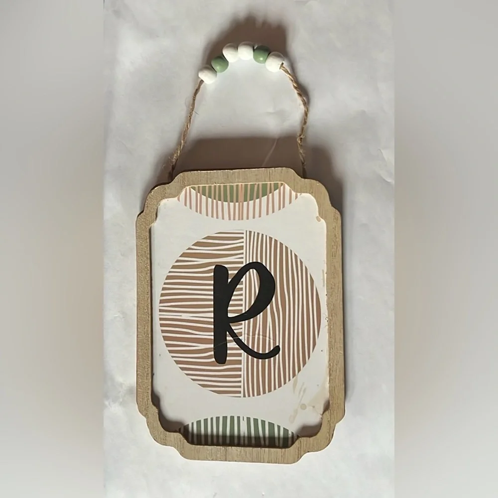 Monogram Initial R Name Initial R Wall Plaque - Picture 2 of 3